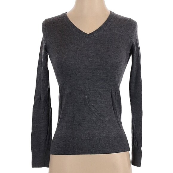 Talbots 100% merino wool vneck sweater gray small - Picture 1 of 3